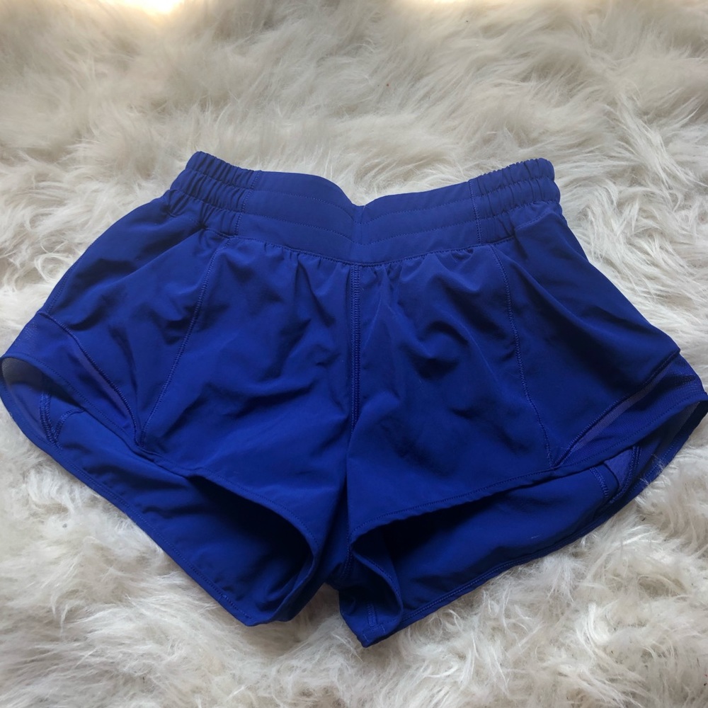 Royal blue lululemon hotty hot shorts Size 6